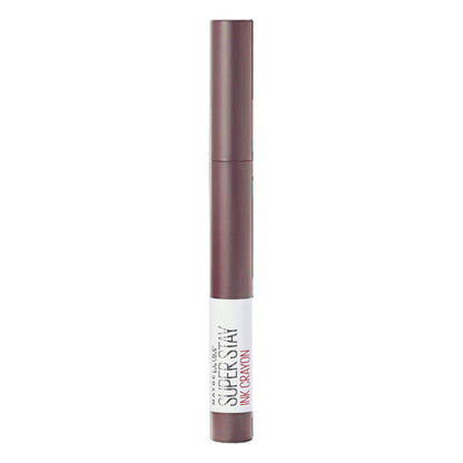 Makeup pencil with brown cap and white body on a white background