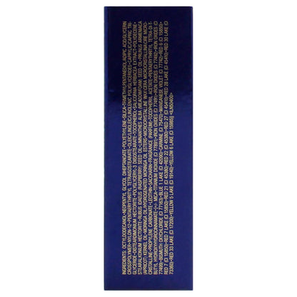 Narrow blue strip with white text on a white background