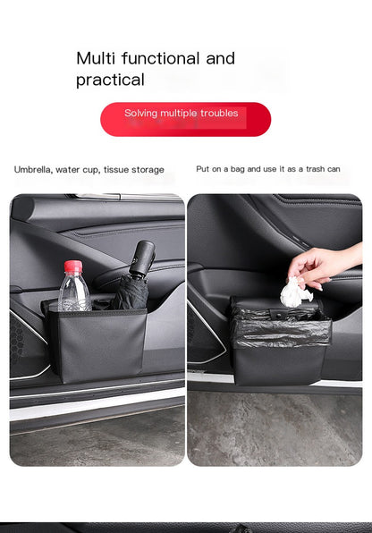 Caja de basura y almacenamiento plegable para automóvil