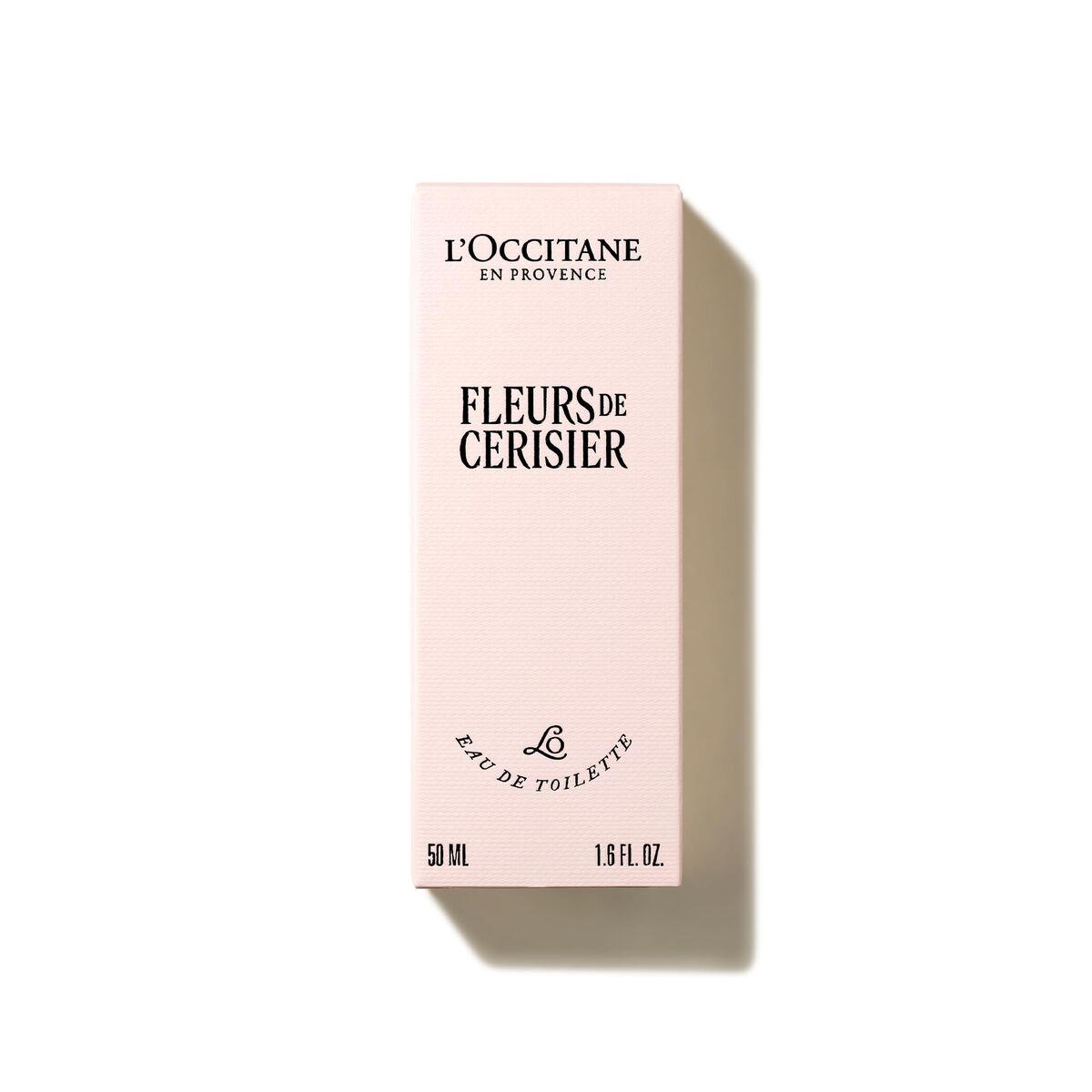 L'Occitane Fleurs de Cerisier perfume box on a white background