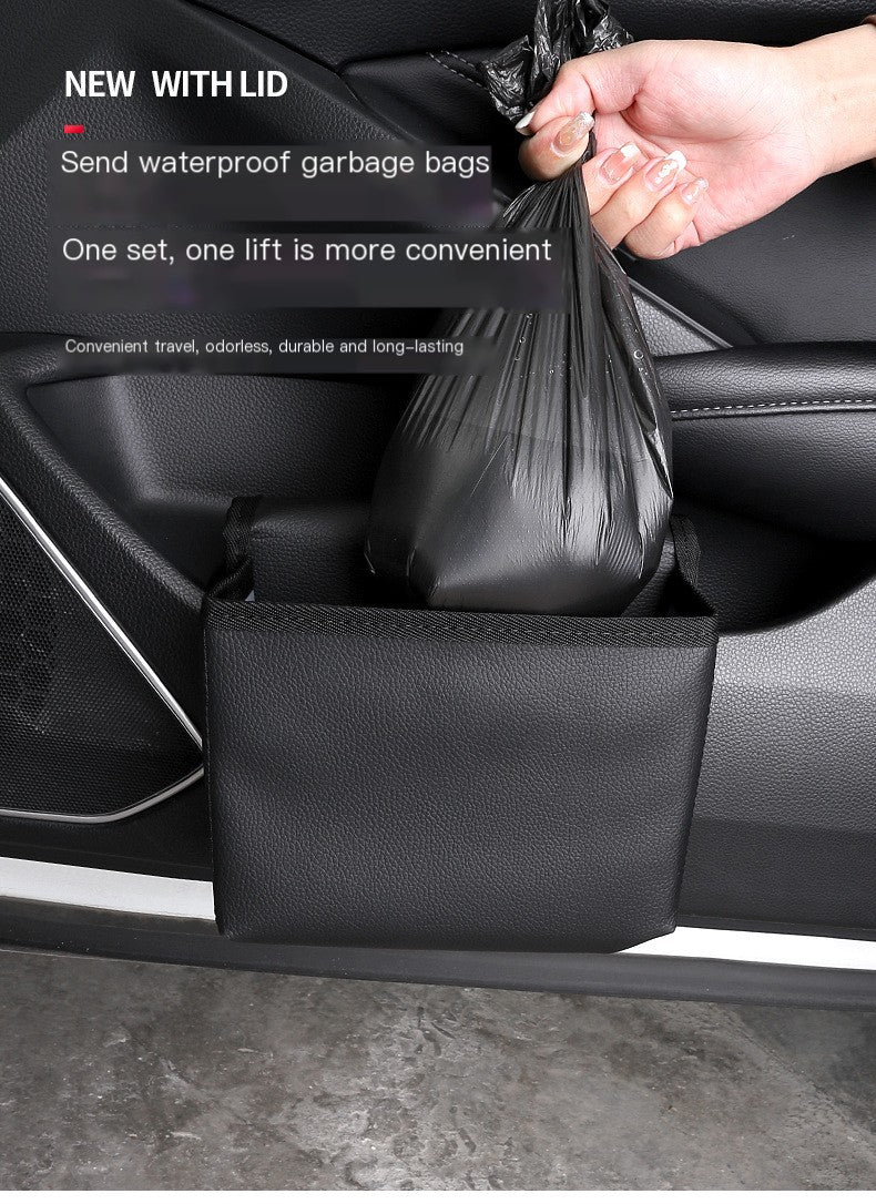Caja de basura y almacenamiento plegable para automóvil