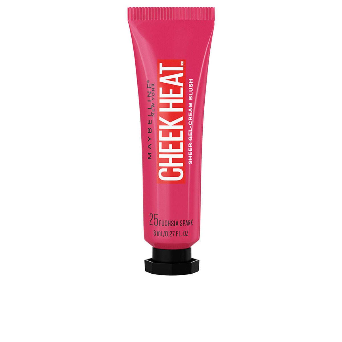 Maybelline Cheek Heat blush tube on a white background