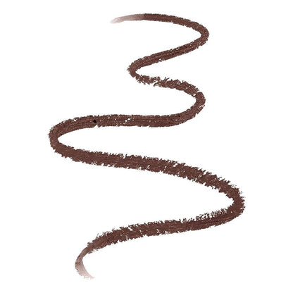 Wavy line of brown makeup product on a white background