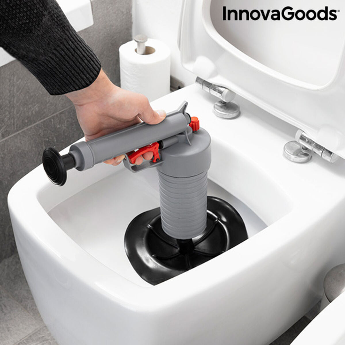 Powerful air pressure cleaning gun with adapters