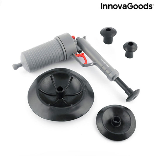 Universal compressed air unblocking gun with adaptors