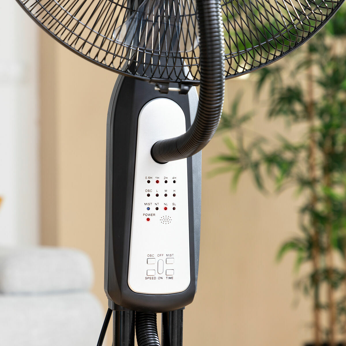 Nebuliser Pedestal Fan 90 W – Remote Control Cooling & Humidifier