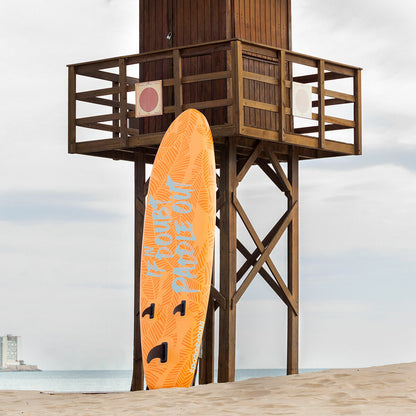 SUP board inflatable with adjustable paddle and ankle leash