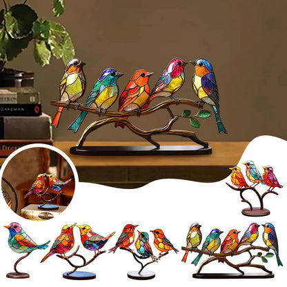 Figuras de metal de aviario encantado