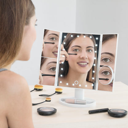 4‑in‑1 LEDflect magnifying mirror with LED lights