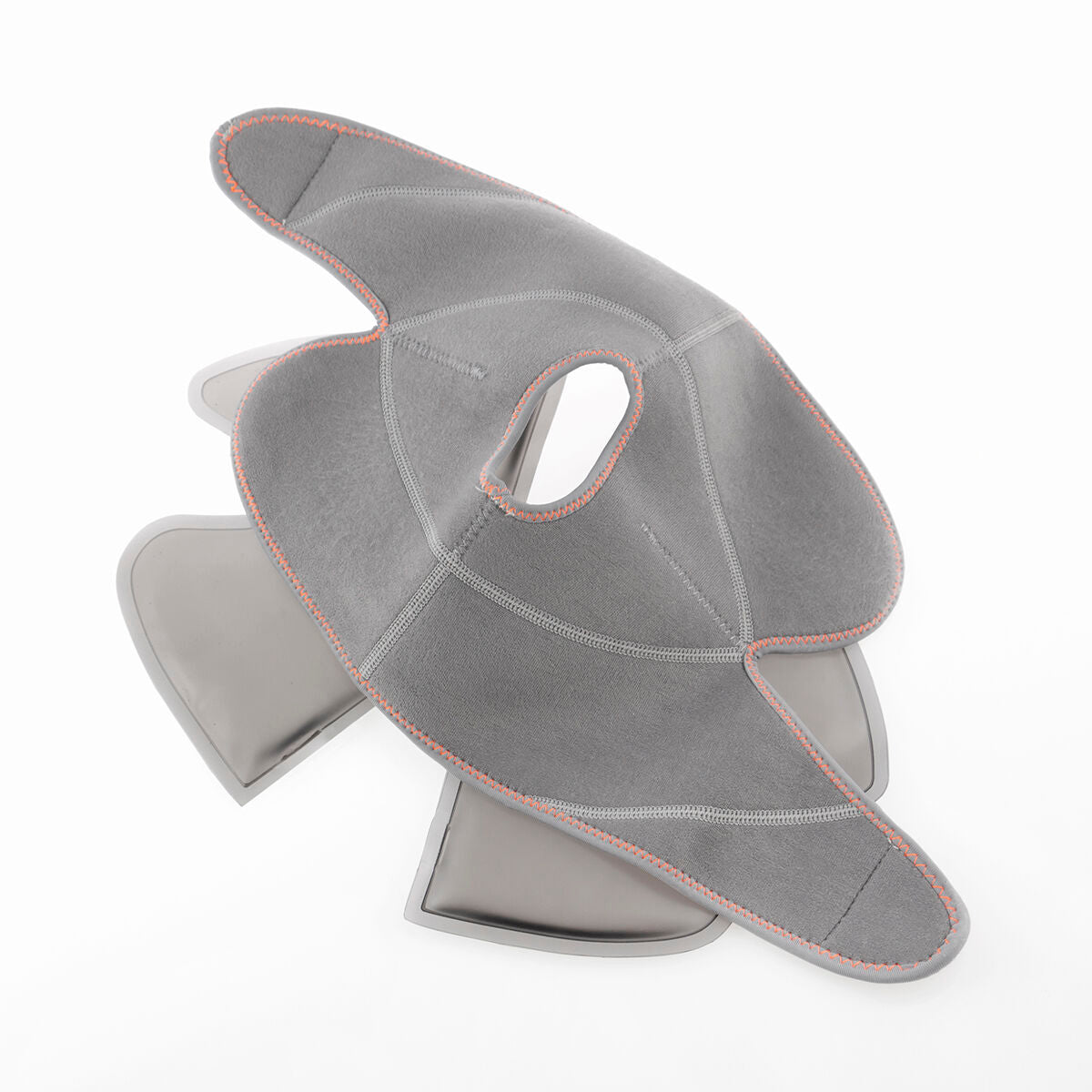 Gray neck support brace on a white background