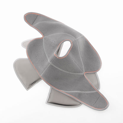 Gray neck support brace on a white background