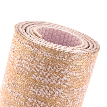 Jute yoga mat with carrying strap