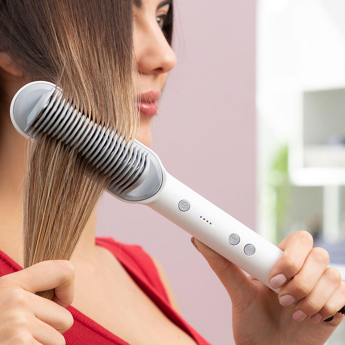 anti-burn straightening brush