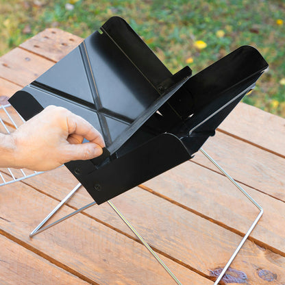 stainless steel outdoor charcoal grill