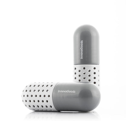 Two gray and white containers with 'InnovaGoods' branding on a white background