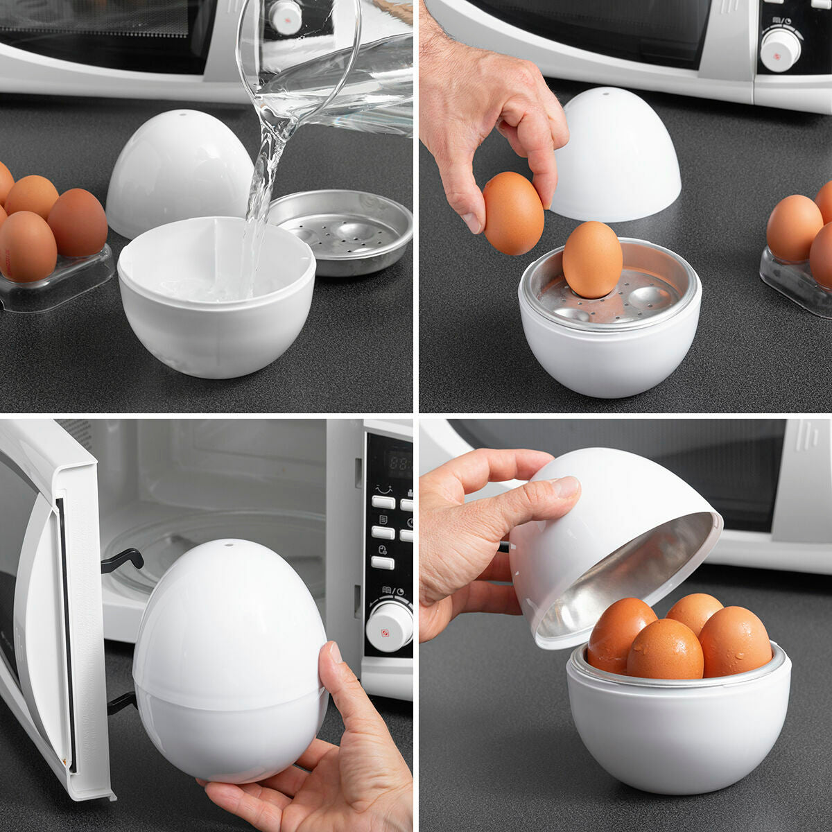 BPA‑free microwave egg boiler egg cooker