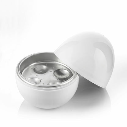 Microwave egg boiler with recipe booklet