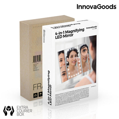 InnovaGoods 4-in-1 Magnifying LED Mirror packaging on a white background
