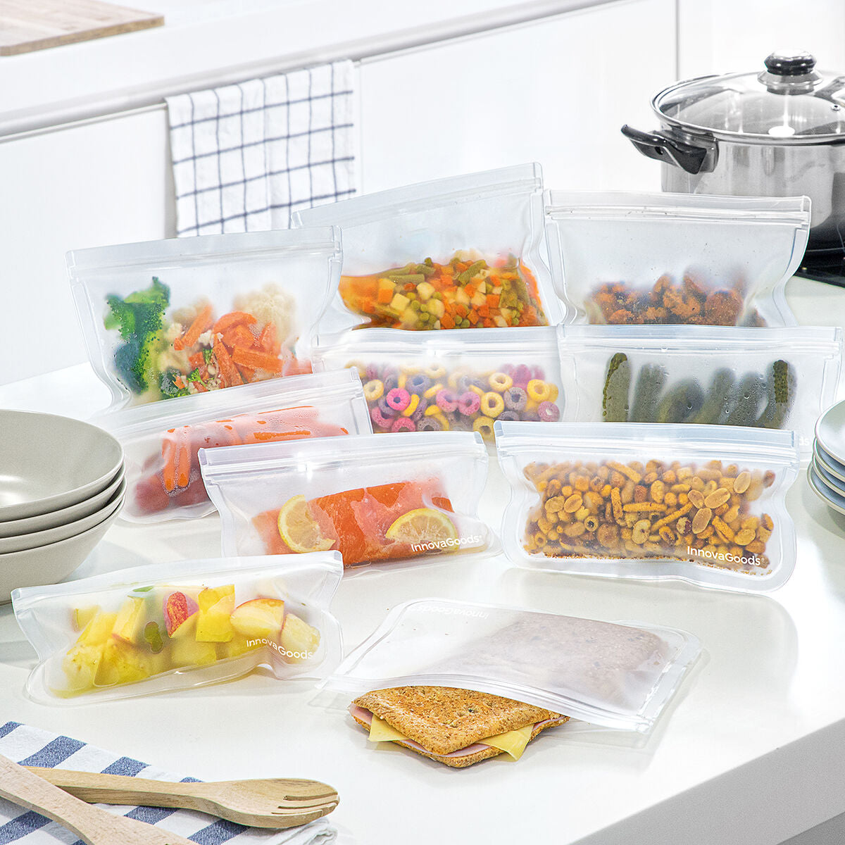10‑Pack Eco‑Friendly Food Storage Bags