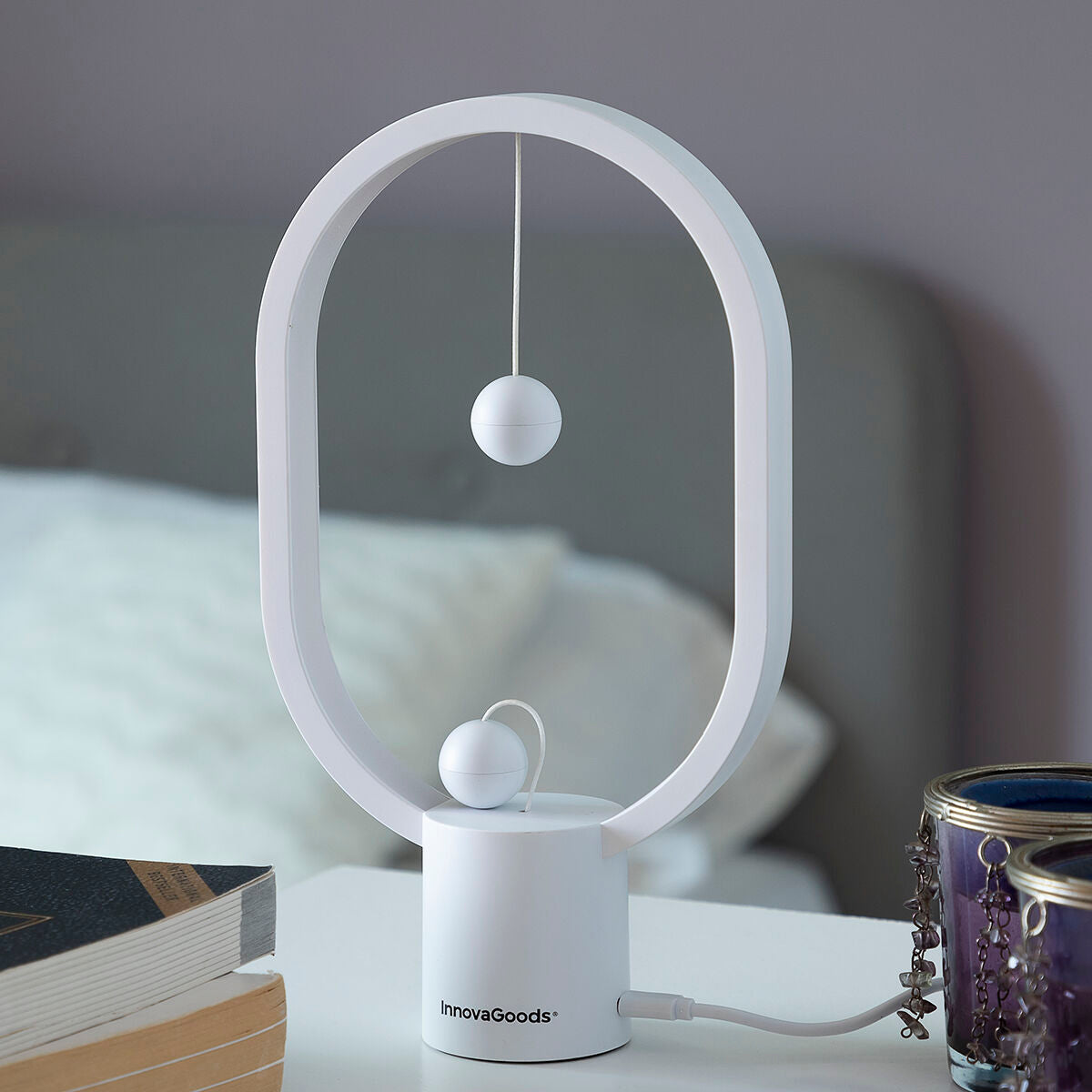 Stylish magnetic balance lamp modern LED desk lamp white