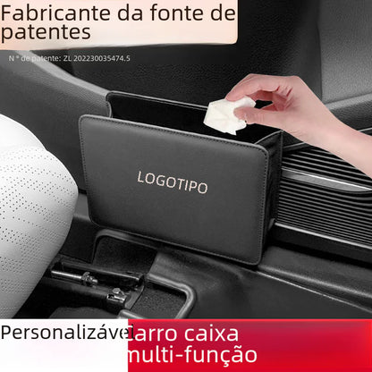 Caja de basura y almacenamiento plegable para automóvil