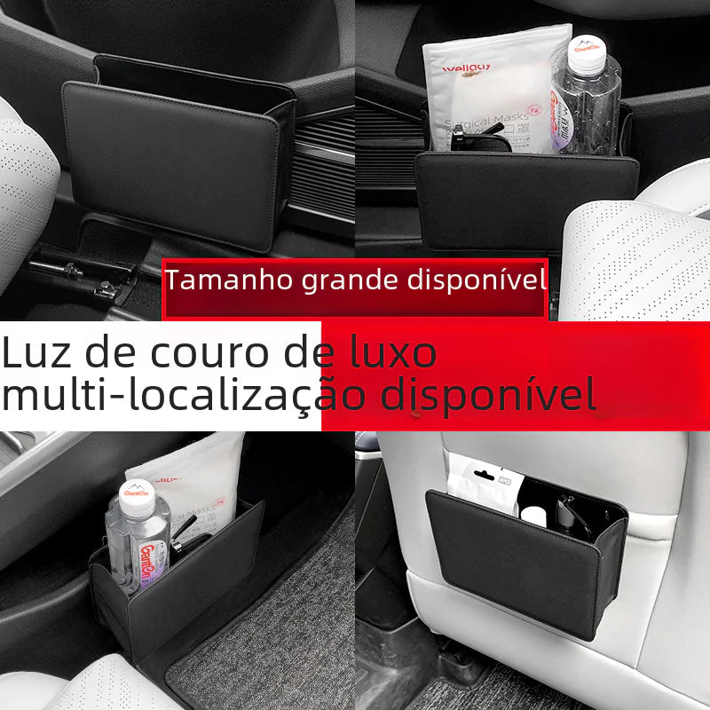 Caja de basura y almacenamiento plegable para automóvil